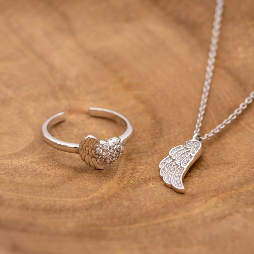 Engelsrufer Ringe Herzflügel Anello Cuore Zirconia