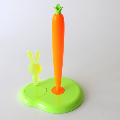 Alessi Bunny & Carrot ASG42 GR portarotolo cucina verde