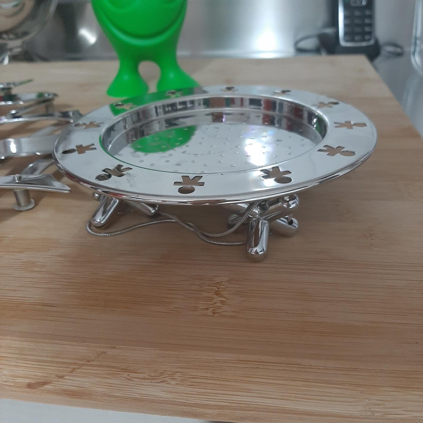 Alessi Girotondo AKK80/15 sottobottiglia acciaio set 2 pezzi