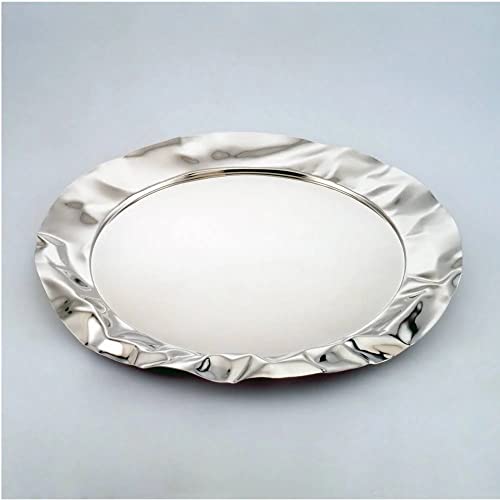 Alessi Foix 90039 Vassoio Acciaio 44 cm Bordo Ondulato