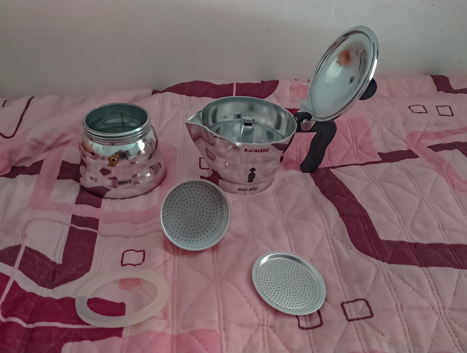 Alessi Moka AAM33/3 Caffettiera 3 Tazze Alluminio