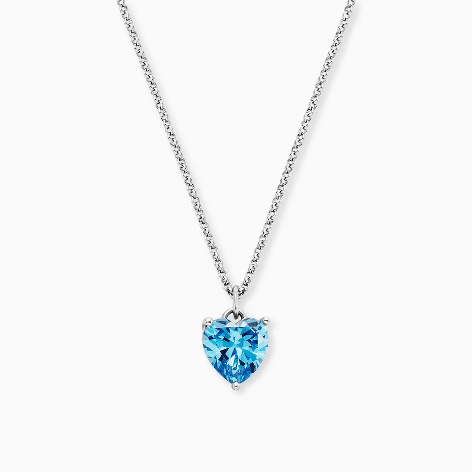 Engelsrufer Shiny Collana Argento Cuore Zirconia Blu