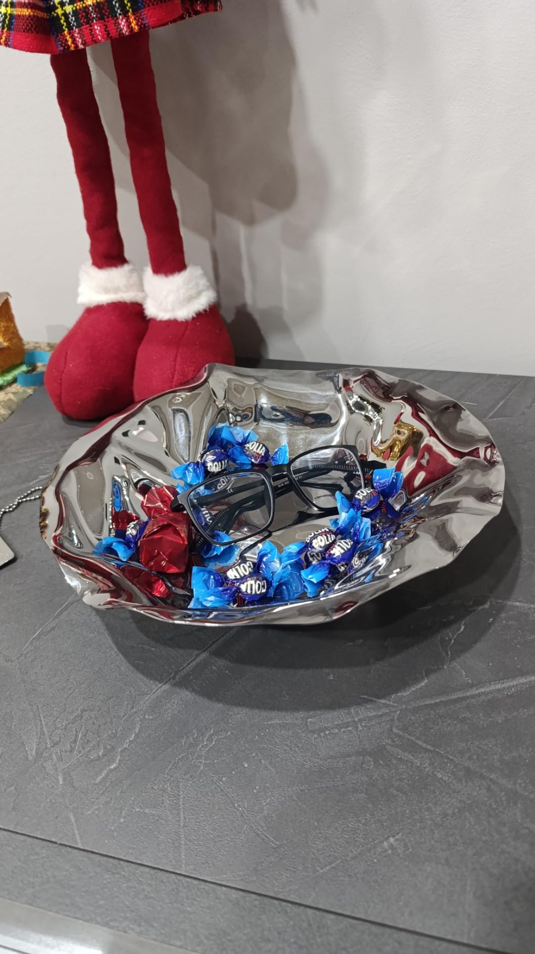 Alessi 90084 Sarrià cestino rotondo argento 27,5 cm