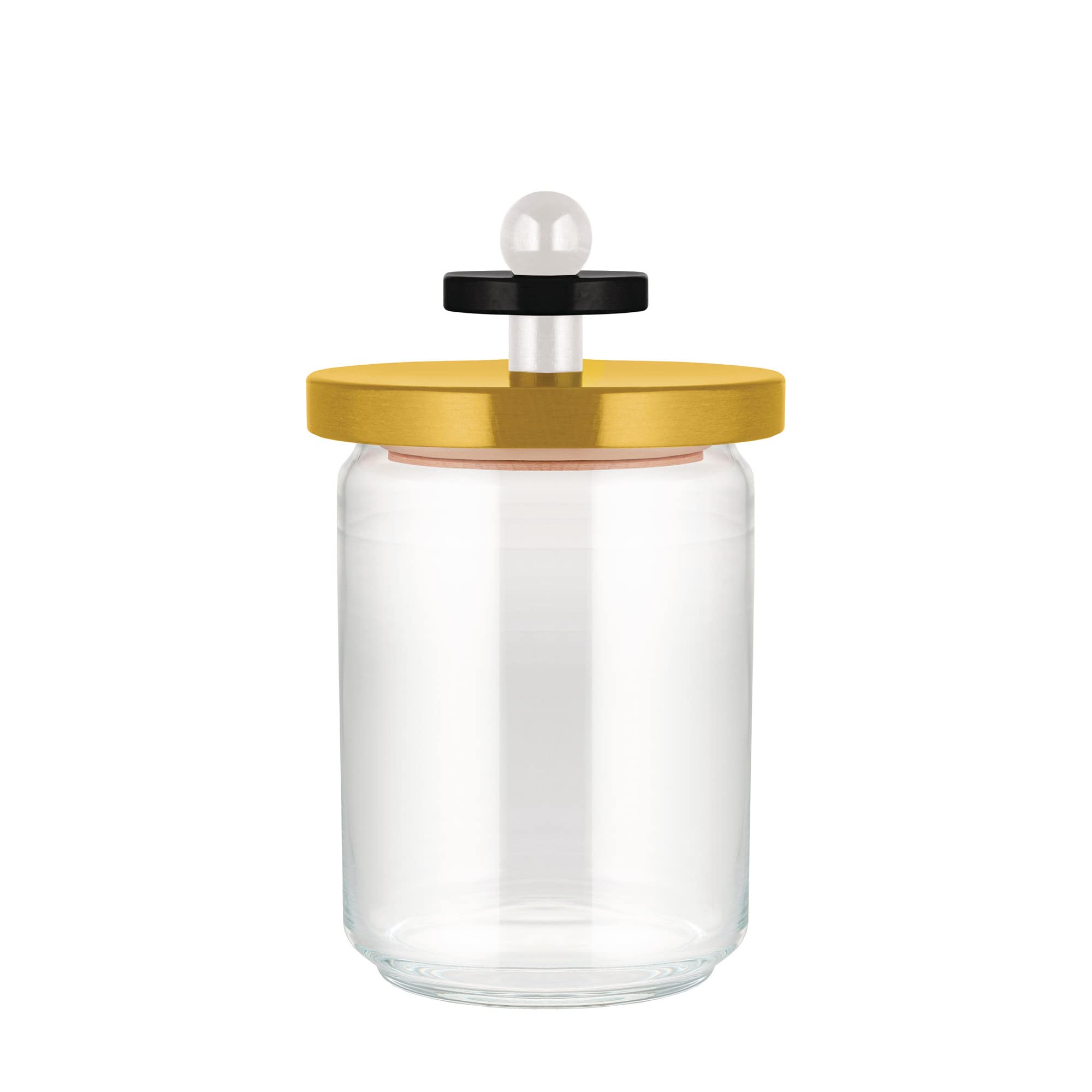 Alessi ES16/100 1 Mr. Sottsass Barattolo Vetro Giallo 12x20,5 cm