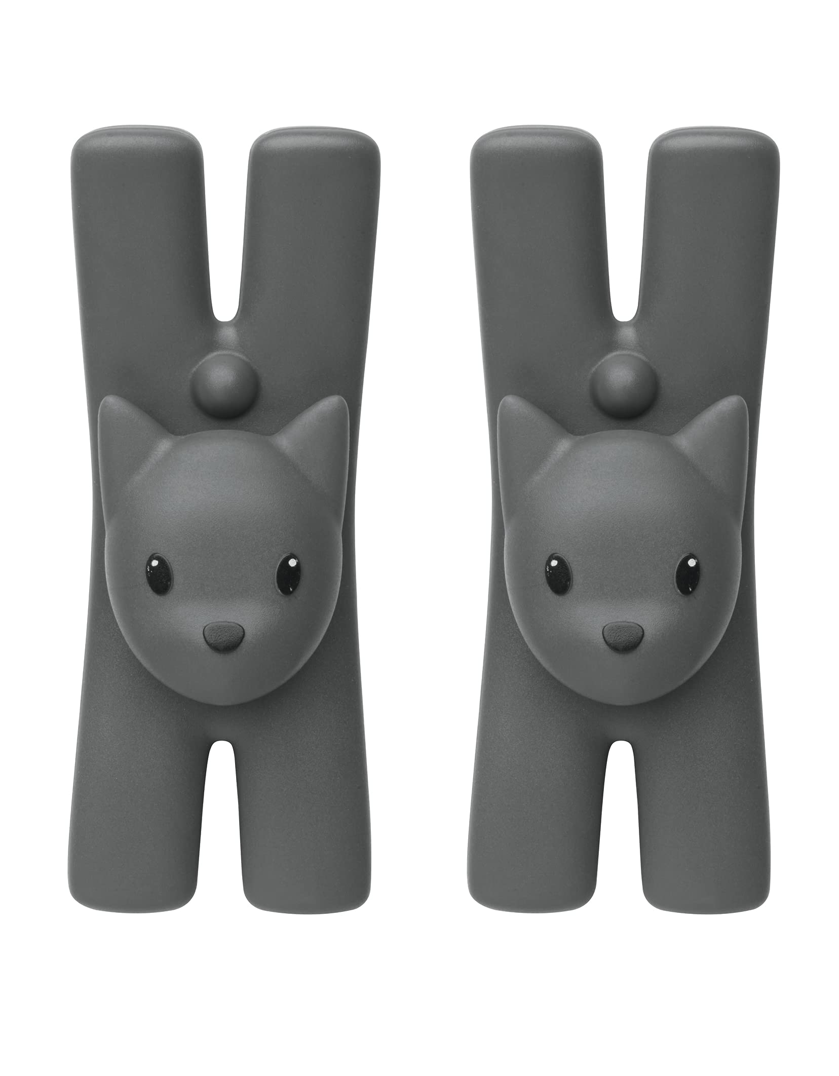 Alessi Lampo MMI32CS B mollette magnetiche gatto set 2 pezzi nero