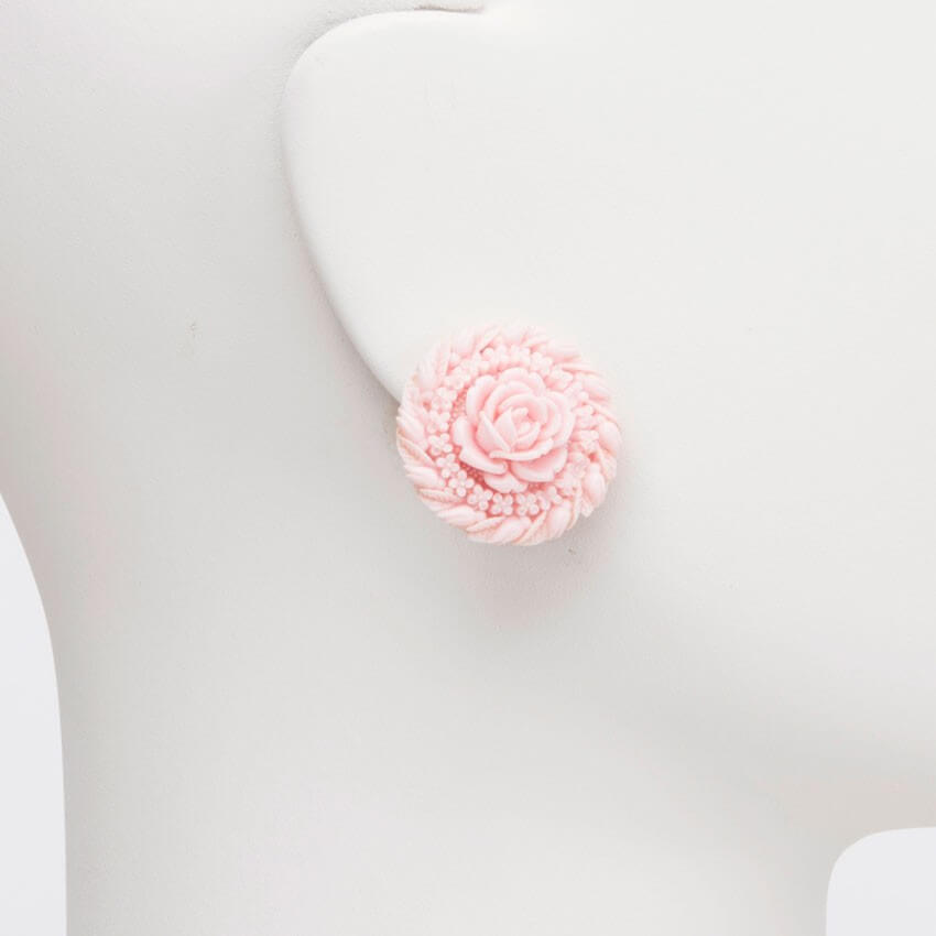 Chic Ad Hoc Orecchini a clip rosa peau d'ange