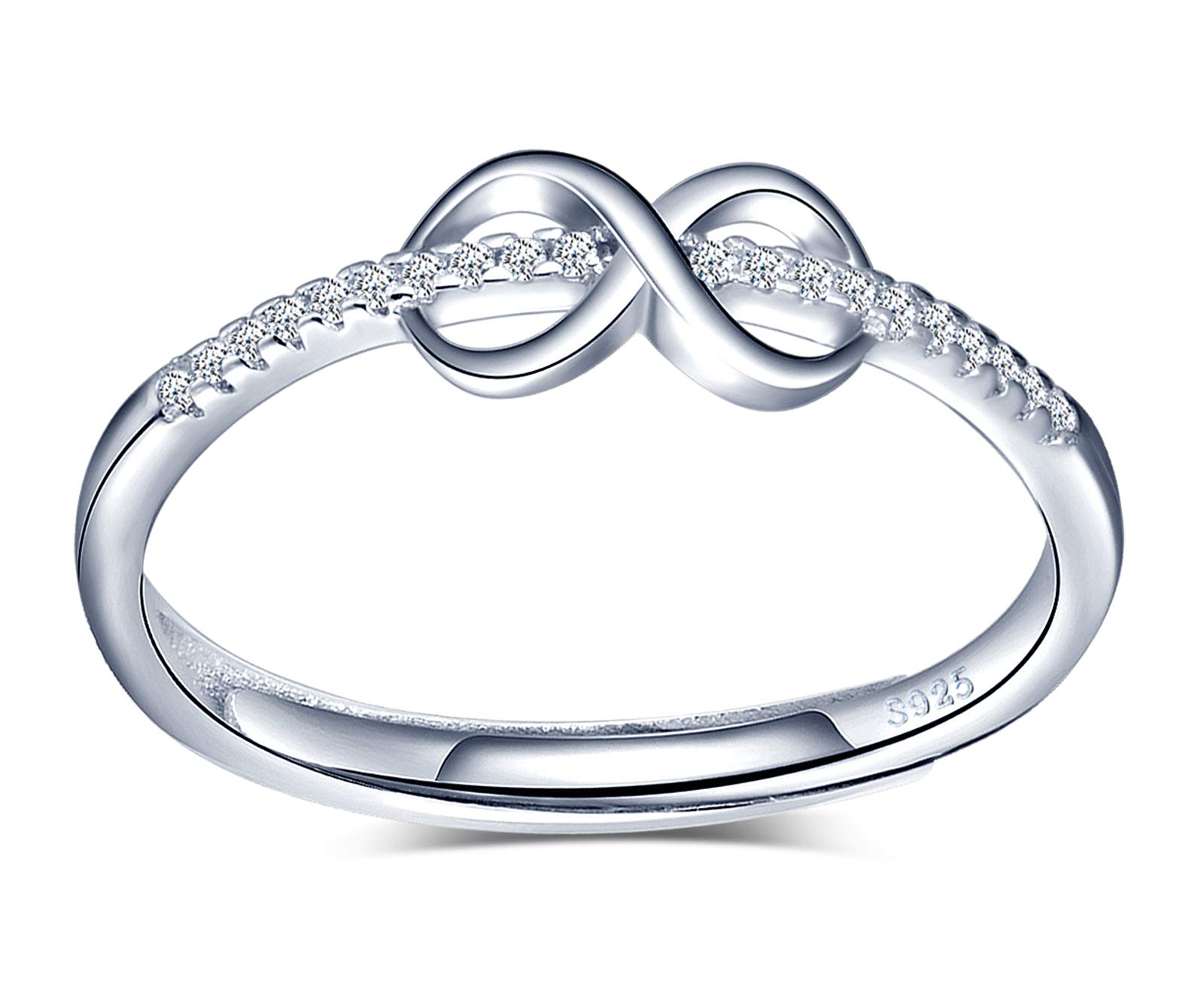 Infinionly Fashion anello argento 925 infinito regolabile Silver