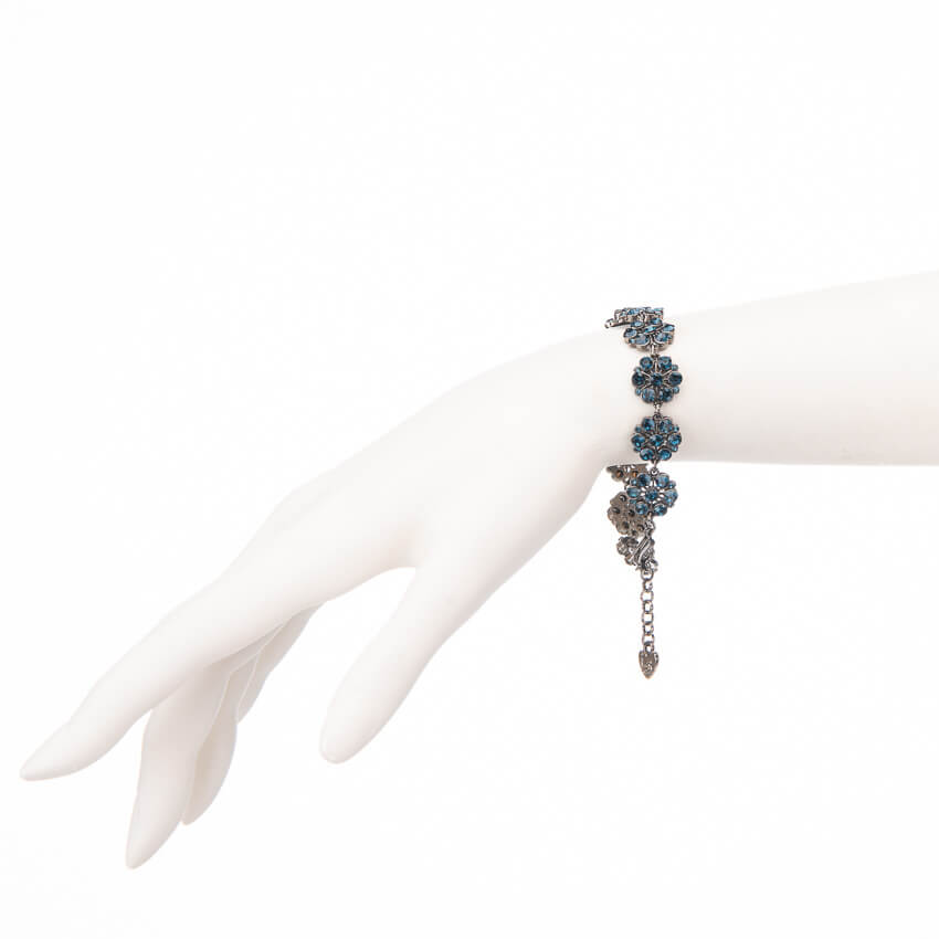 Chic Ad Hoc Bracciale Cristalli Blu Scuro Pietre