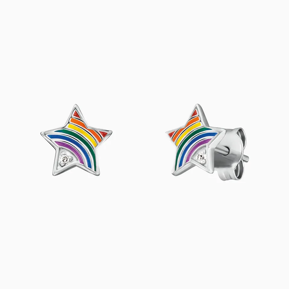 Engelsrufer Orecchini Bambina Acciaio Stella Arcobaleno