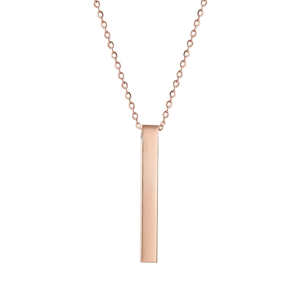 EUEAVAN Necklaces collana barra acciaio 60cm argento