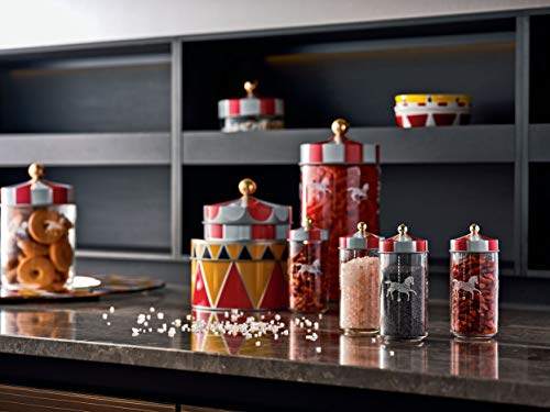 Alessi Circus barattolo spezie vetro multicolore 50 cl