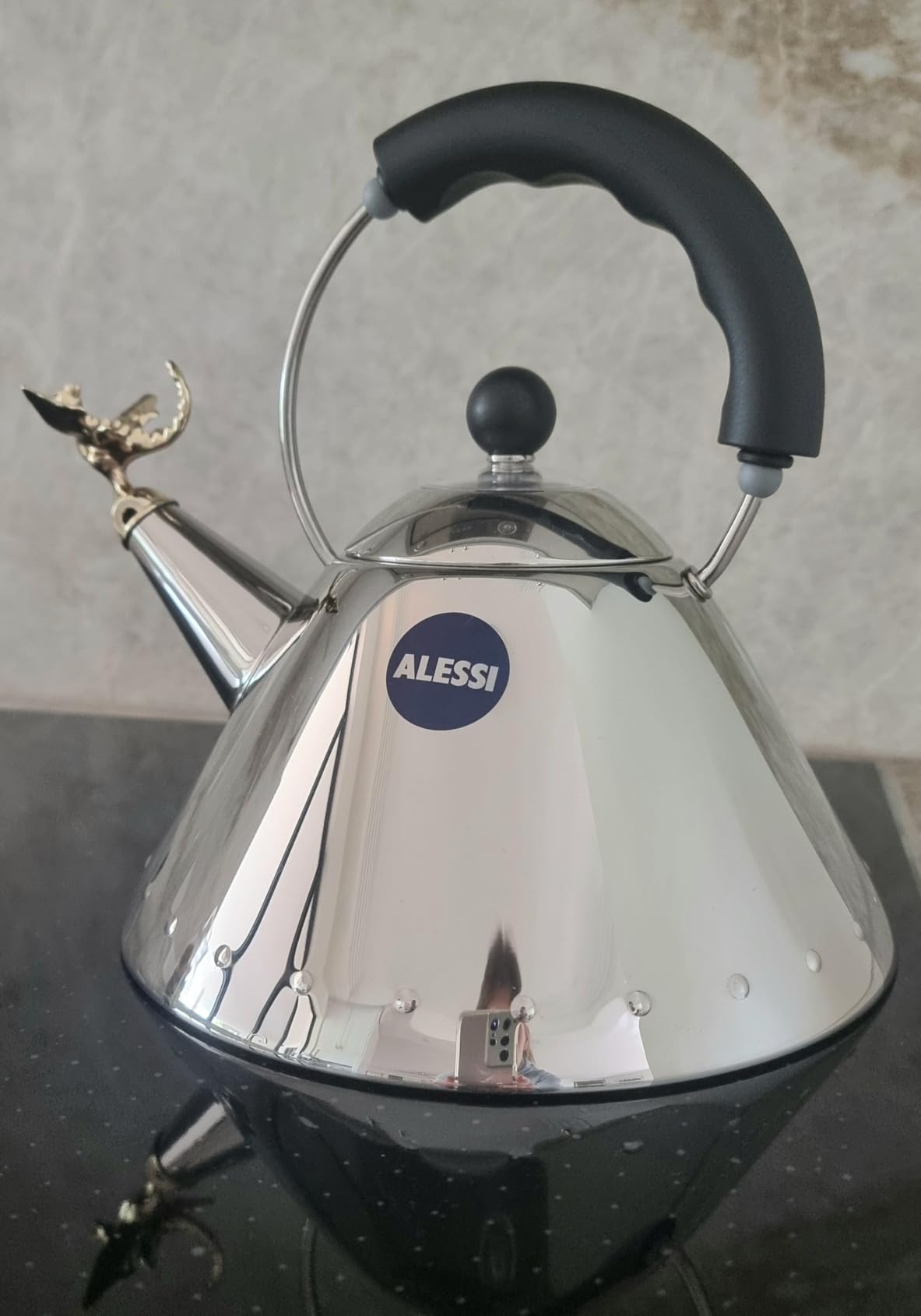Alessi MGWH30S2 fischietti oro 2 pezzi bollitore