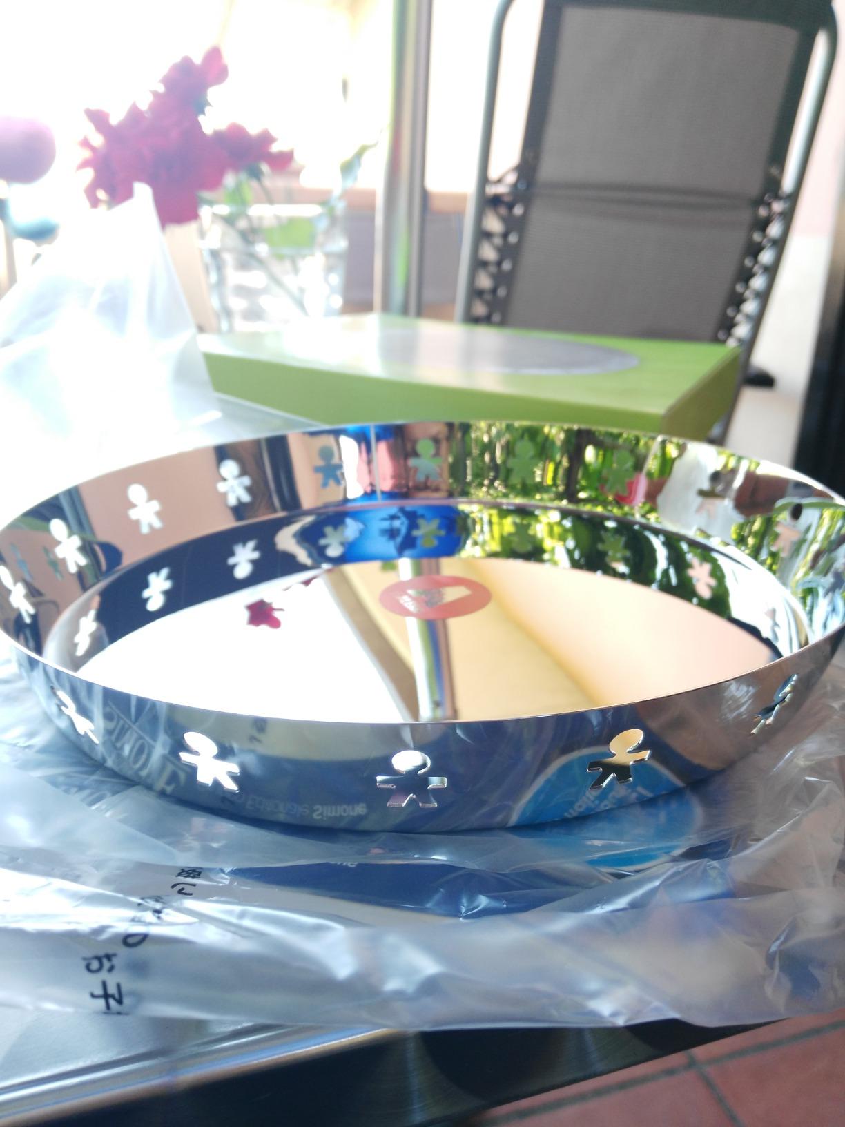 Alessi Mini Girotondo AKK78 Vassoio Rotondo Acciaio Ø21cm