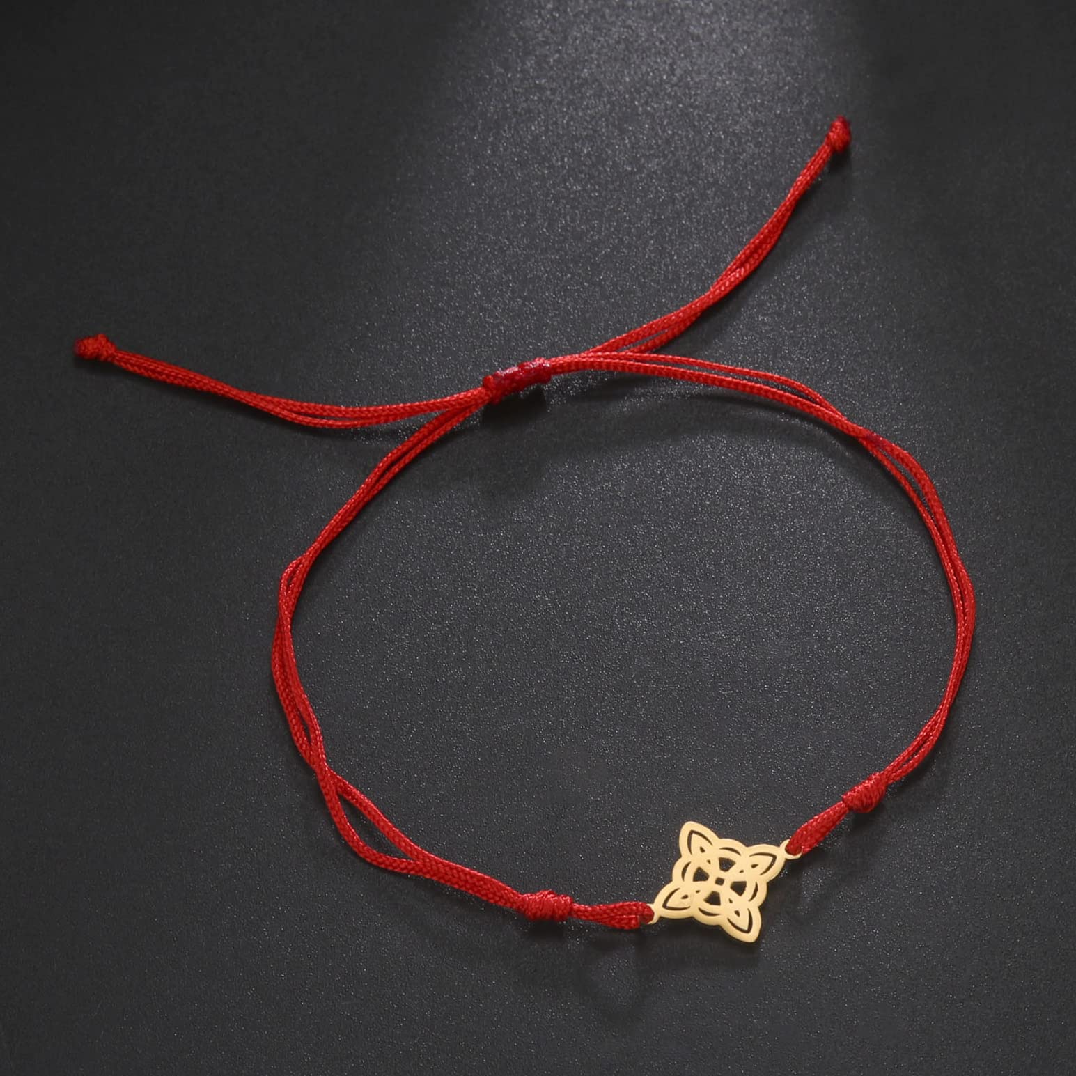 EUEAVAN Bracelets Bracciale Nodo Celtico Oro regolabile