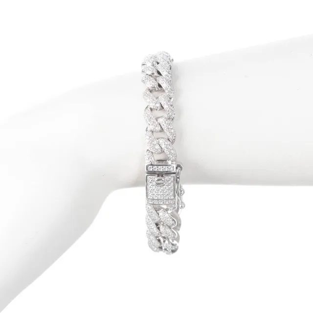 Chic Ad Hoc Bracciali Groumette Argento e Zirconi Bracciale