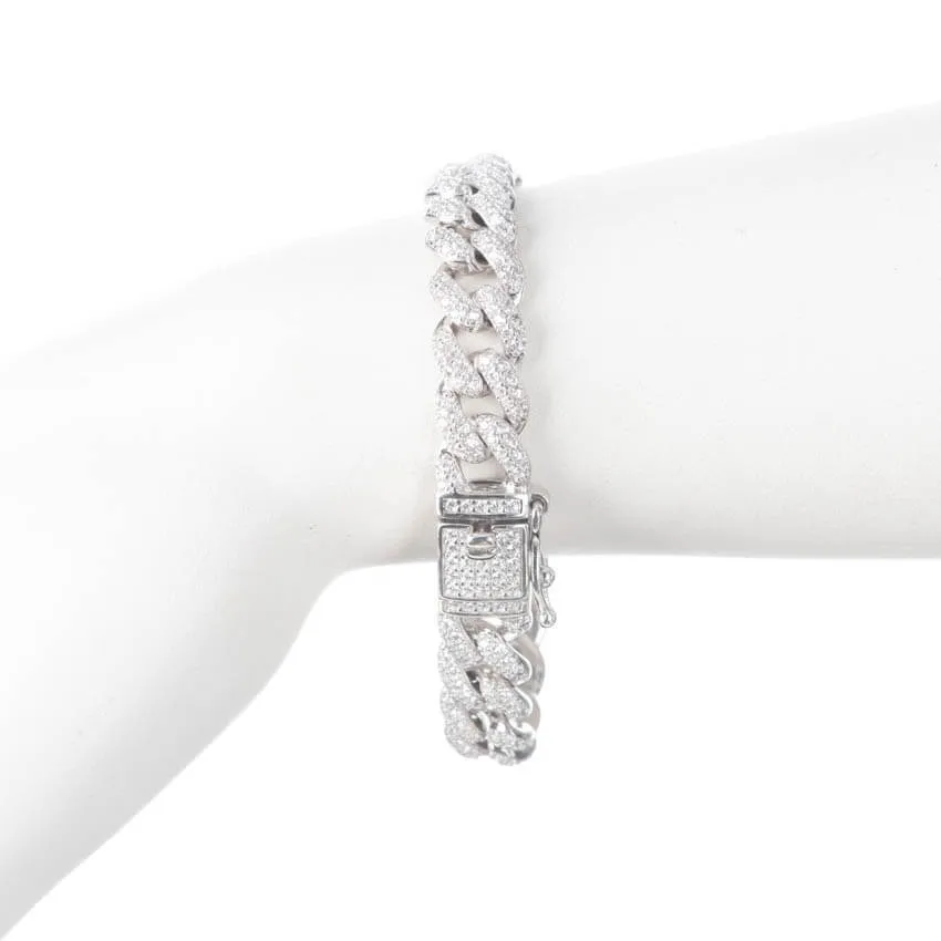 Chic Ad Hoc Bracciali Groumette Argento e Zirconi Bracciale
