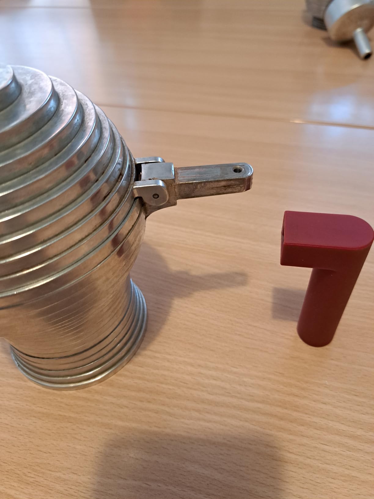 Alessi Pulcina Caffettiera Moka 3 Tazze Rossa Alluminio