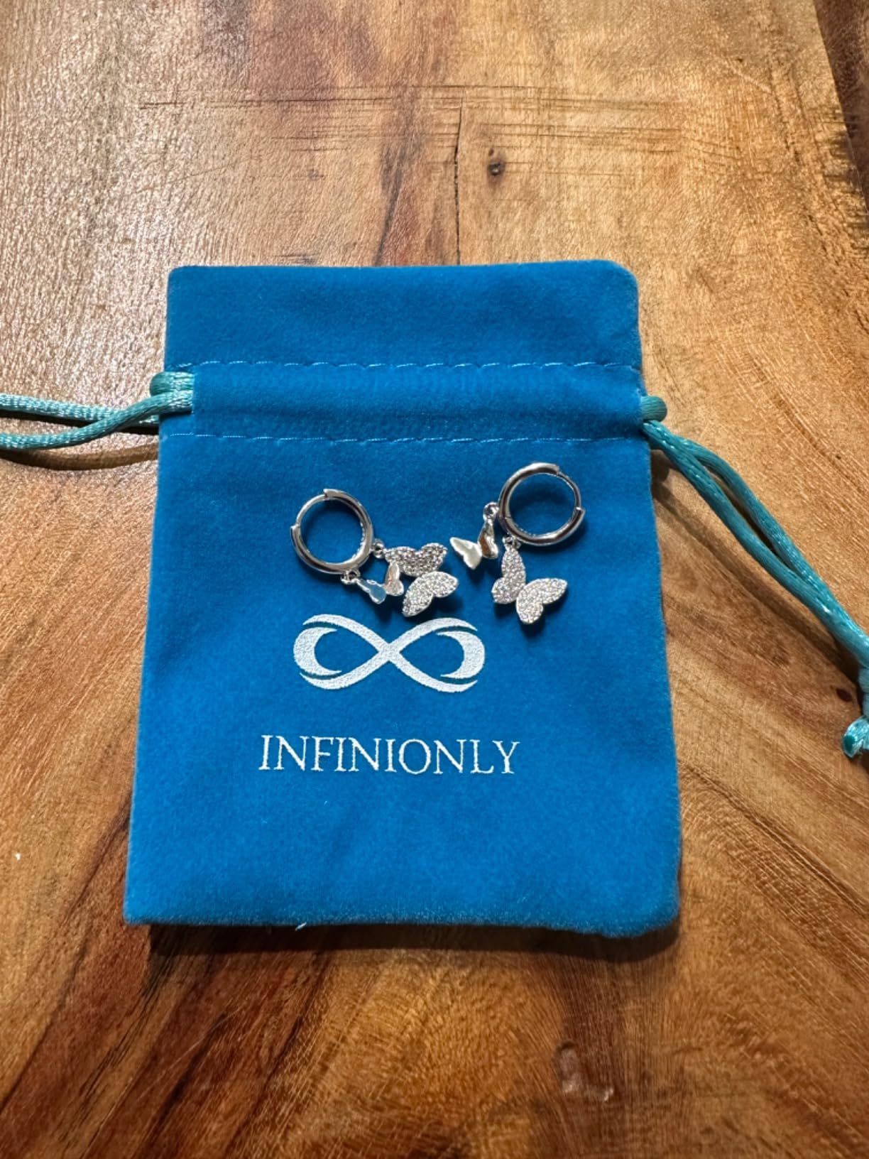 INFINIONLY Fashion Orecchini Farfalla Argento 925 Zirconi