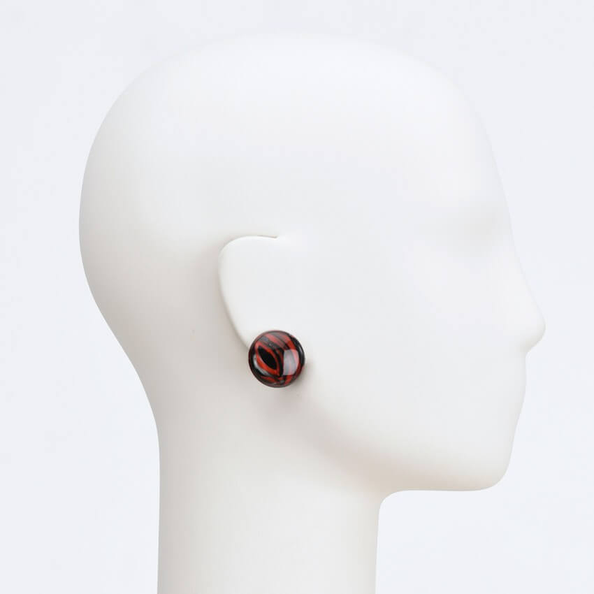 Chic Ad Hoc Orecchino a clip rosso e nero