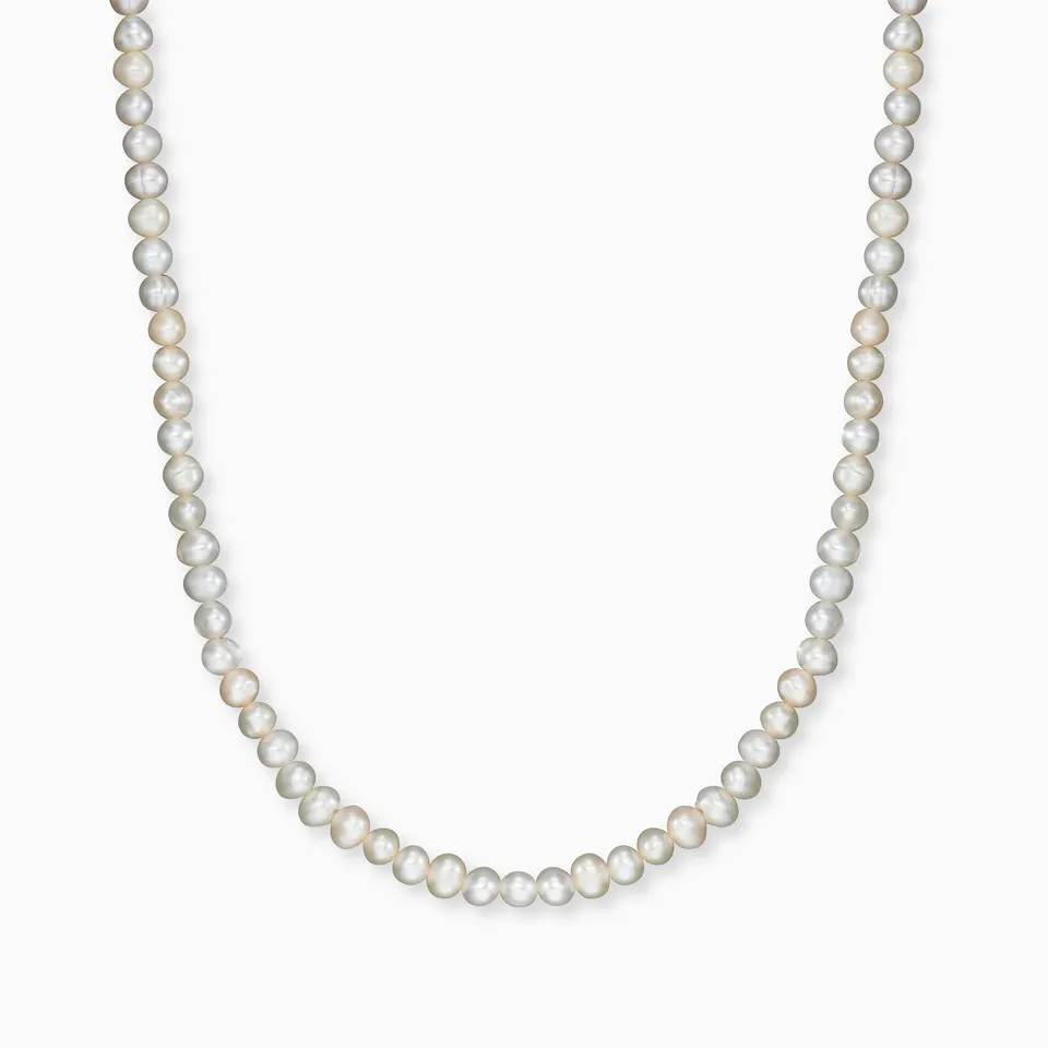 Engelsrufer Ketten Collana Perle Acqua Dolce Argento 40cm