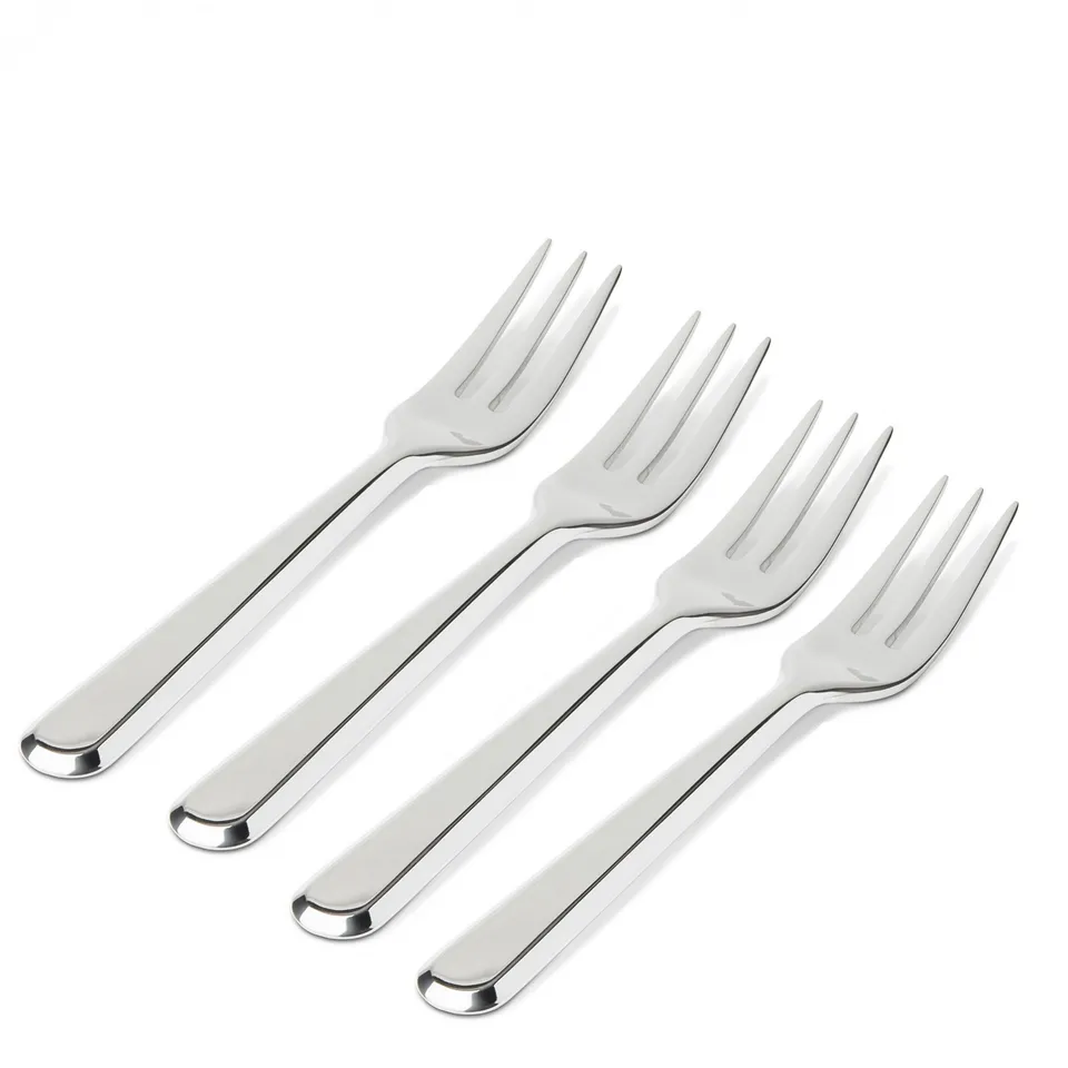 Alessi BG02 forchettine antipasti set 4 pezzi acciaio 13 cm
