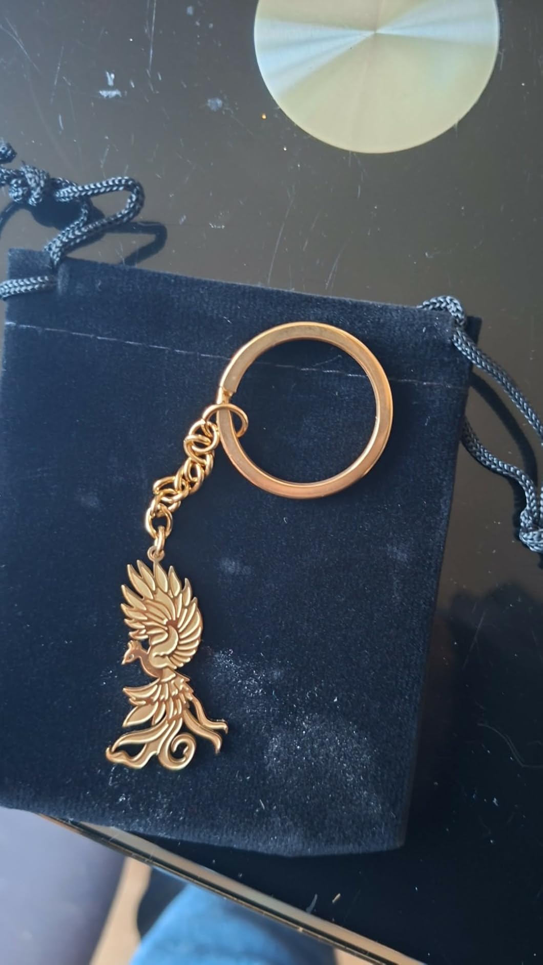 EUEAVAN Keyrings Portachiavi Fenice Argento Uccello Fuoco