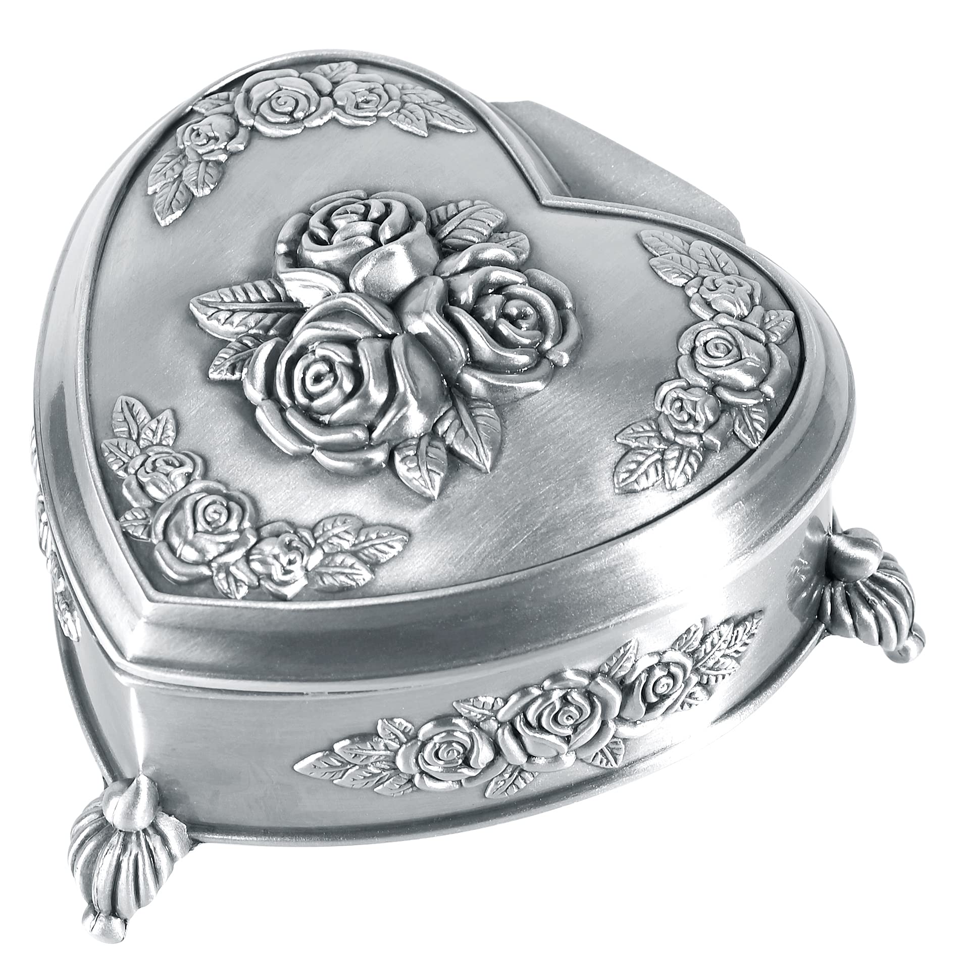 INFINIONLY Fashion portagioie vintage cuore rose metallo