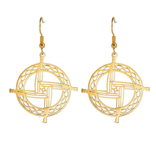EUEAVAN Earrings Croce Santa Brigida Orecchini Oro