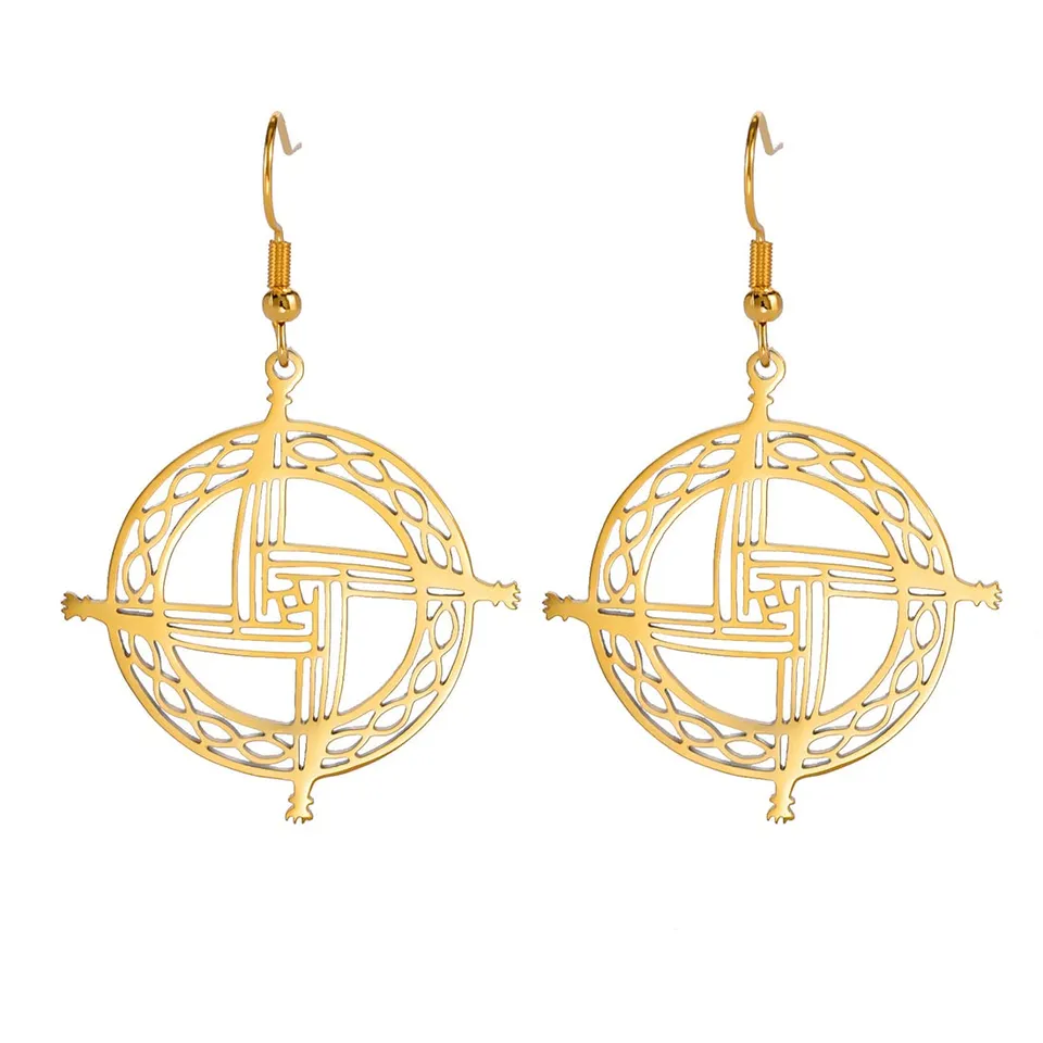 EUEAVAN Earrings Croce Santa Brigida Orecchini Oro