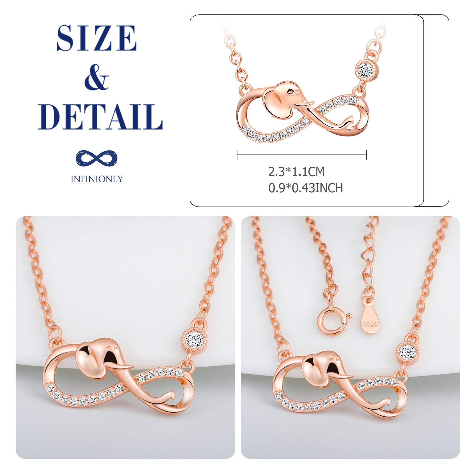 INFINIONLY Fashion Necklaces collana argento 925 fiore perla