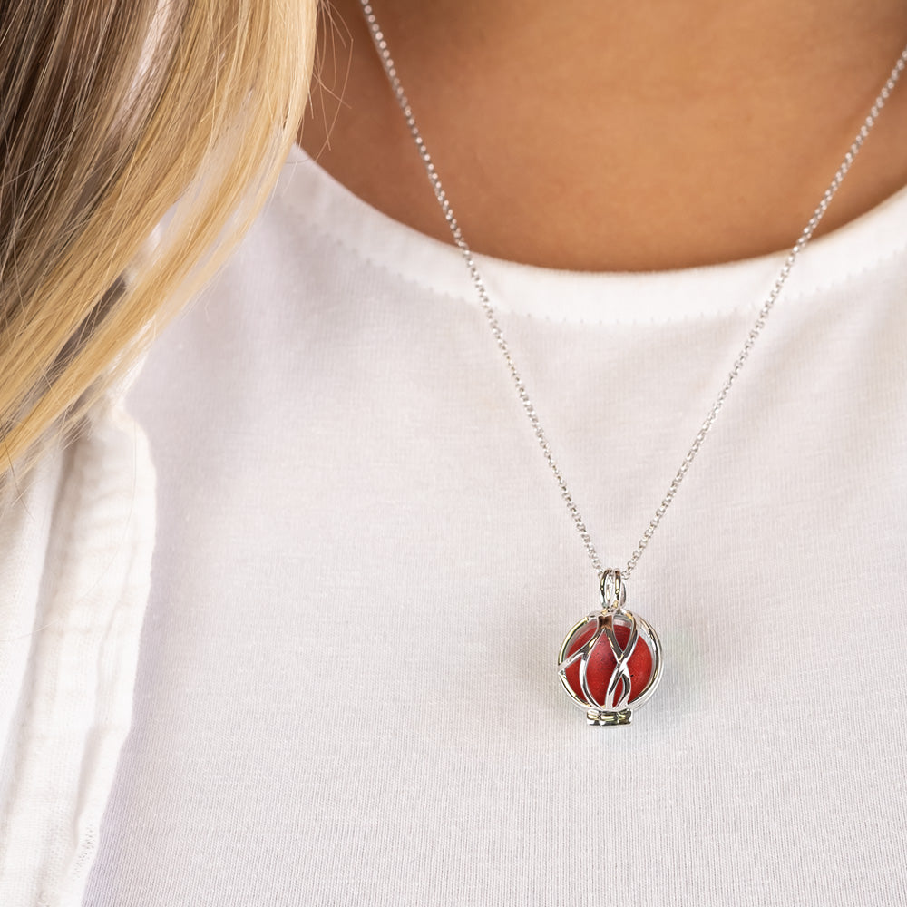 Engelsrufer Paradise collana argento diaspro rosso XS