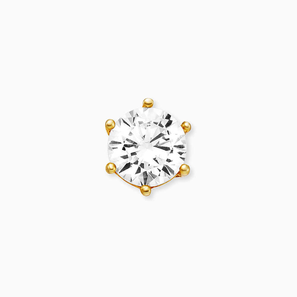 Engelsrufer Shiny Gold orecchini argento zirconia 6 mm