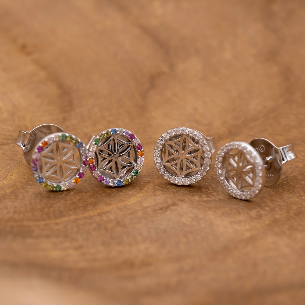 Engelsrufer Ohrringe Orecchini Argento Fiore Vita Zirconia