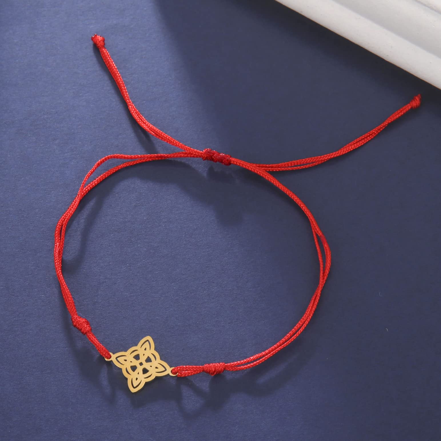 EUEAVAN Bracelets Bracciale Nodo Celtico Oro regolabile