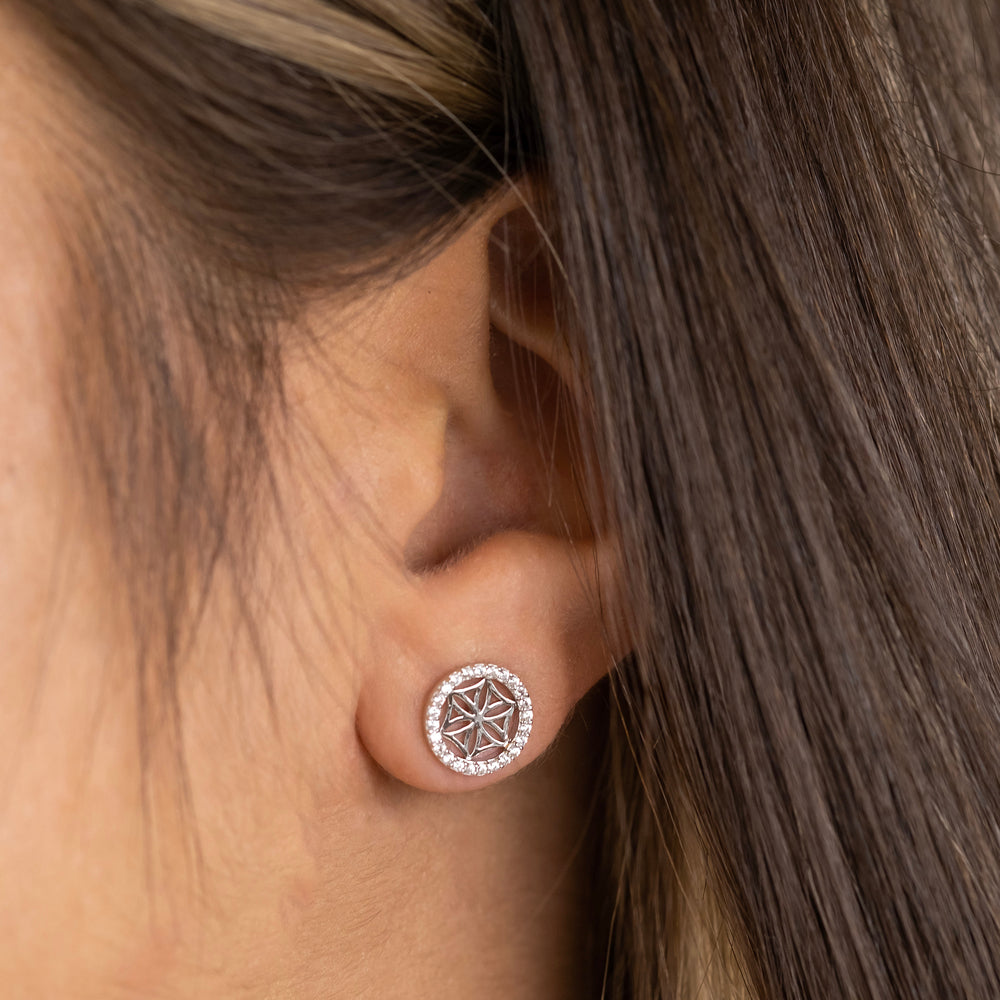 Engelsrufer Ohrringe Orecchini Argento Fiore Vita Zirconia