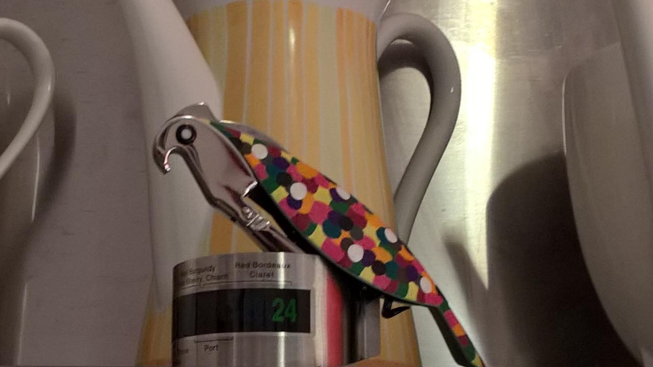Alessi AAM32 1 Parrot Cavatappi Multicolore Alluminio