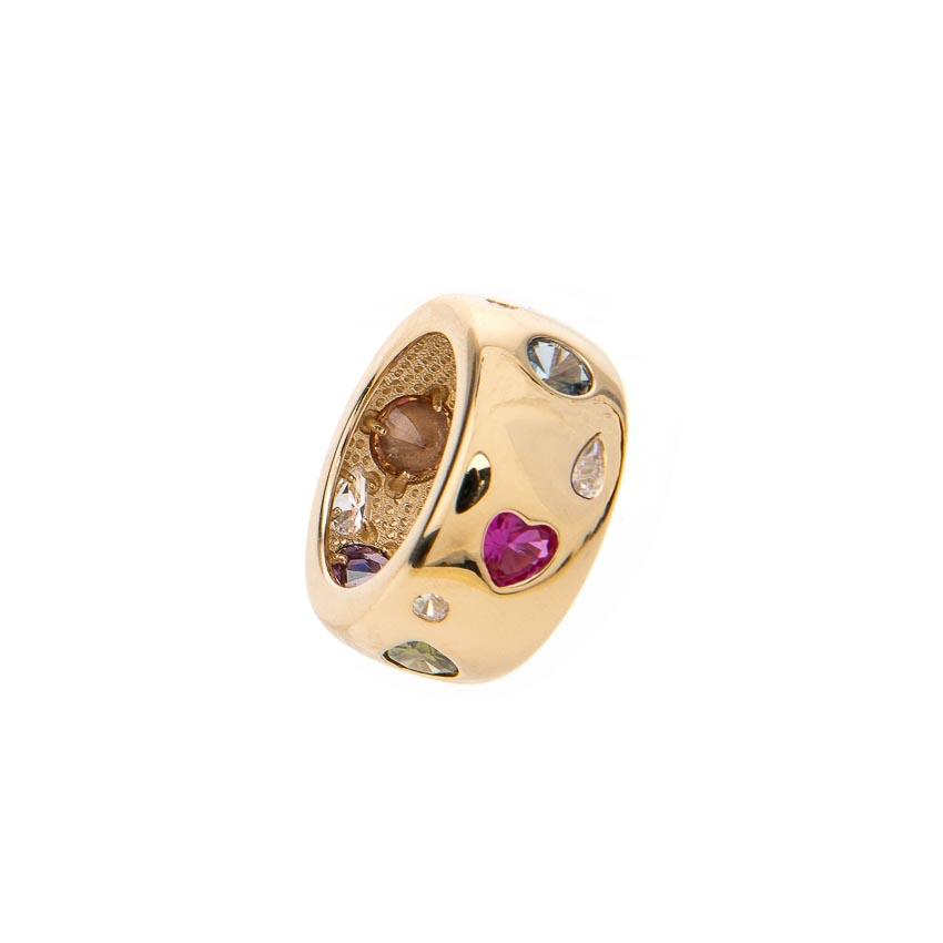 Chic Ad Hoc Anelli Anello Fascia Oro Pietre Colorate gioiello