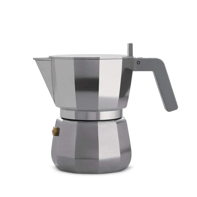 Alessi DC06/3 Moka Caffettiera Alluminio 3 Tazze Grigio 15 cl