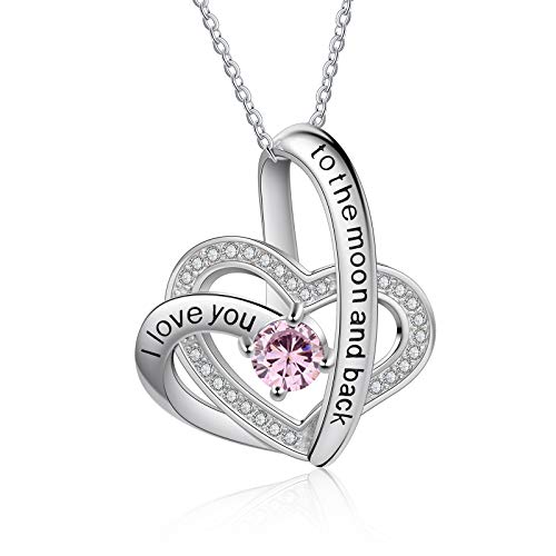Jessemade Gioielli Cuore Collana Argento Pietra Donna
