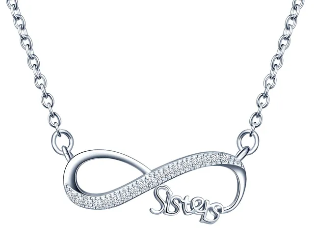 Infinionly Fashion parure argento 925 collana bracciali infinito