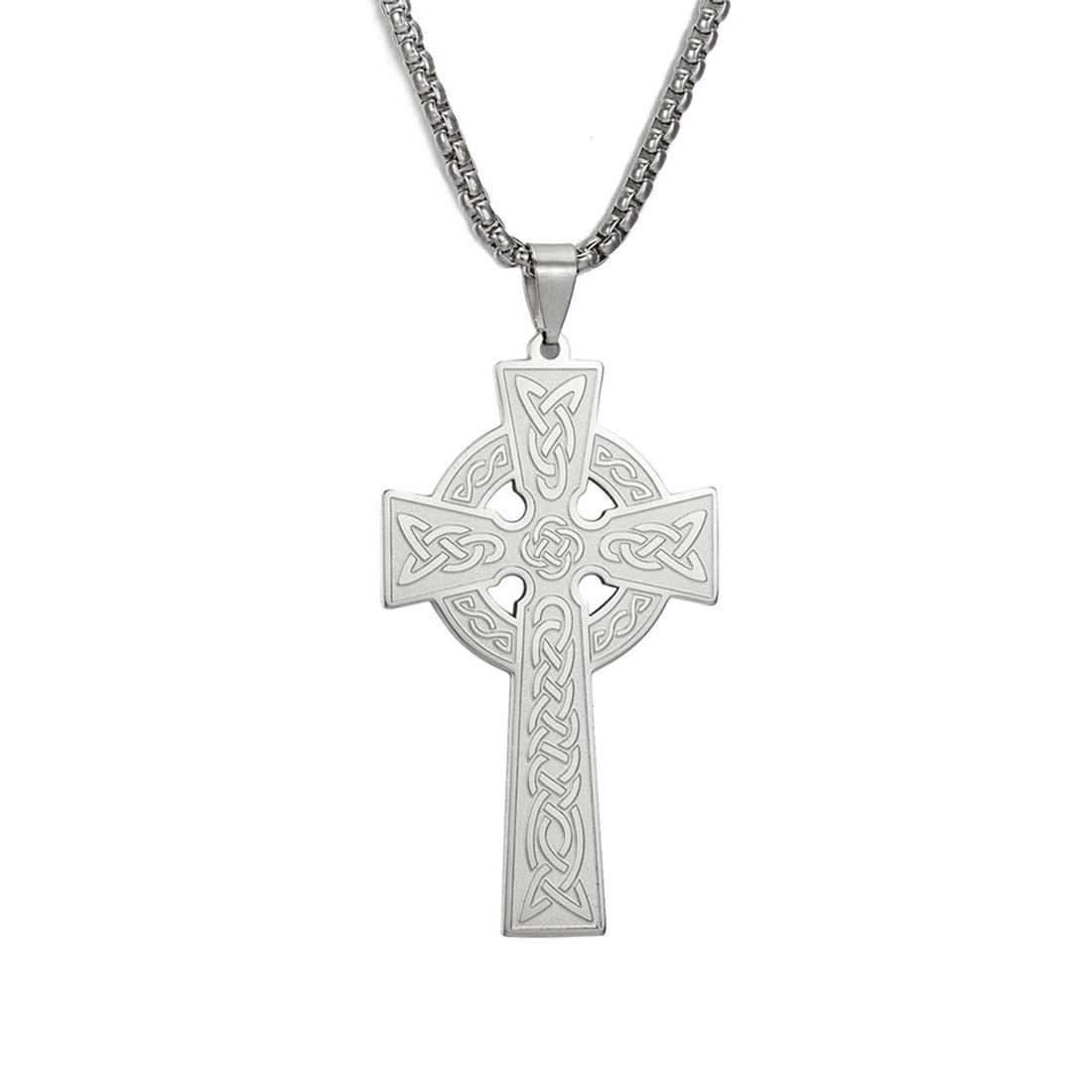 Eueavan Croce Celtica Collana Argento Ciondolo Religioso
