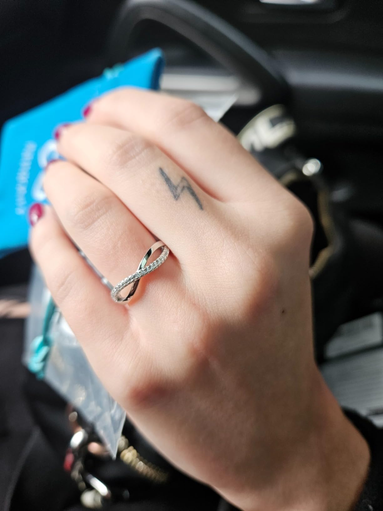 INFINIONLY Fashion Rings anello infinito argento 925 regolabile