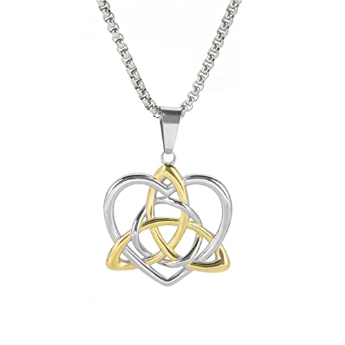 EUEAVAN Necklaces collana nodo celtico cuore oro