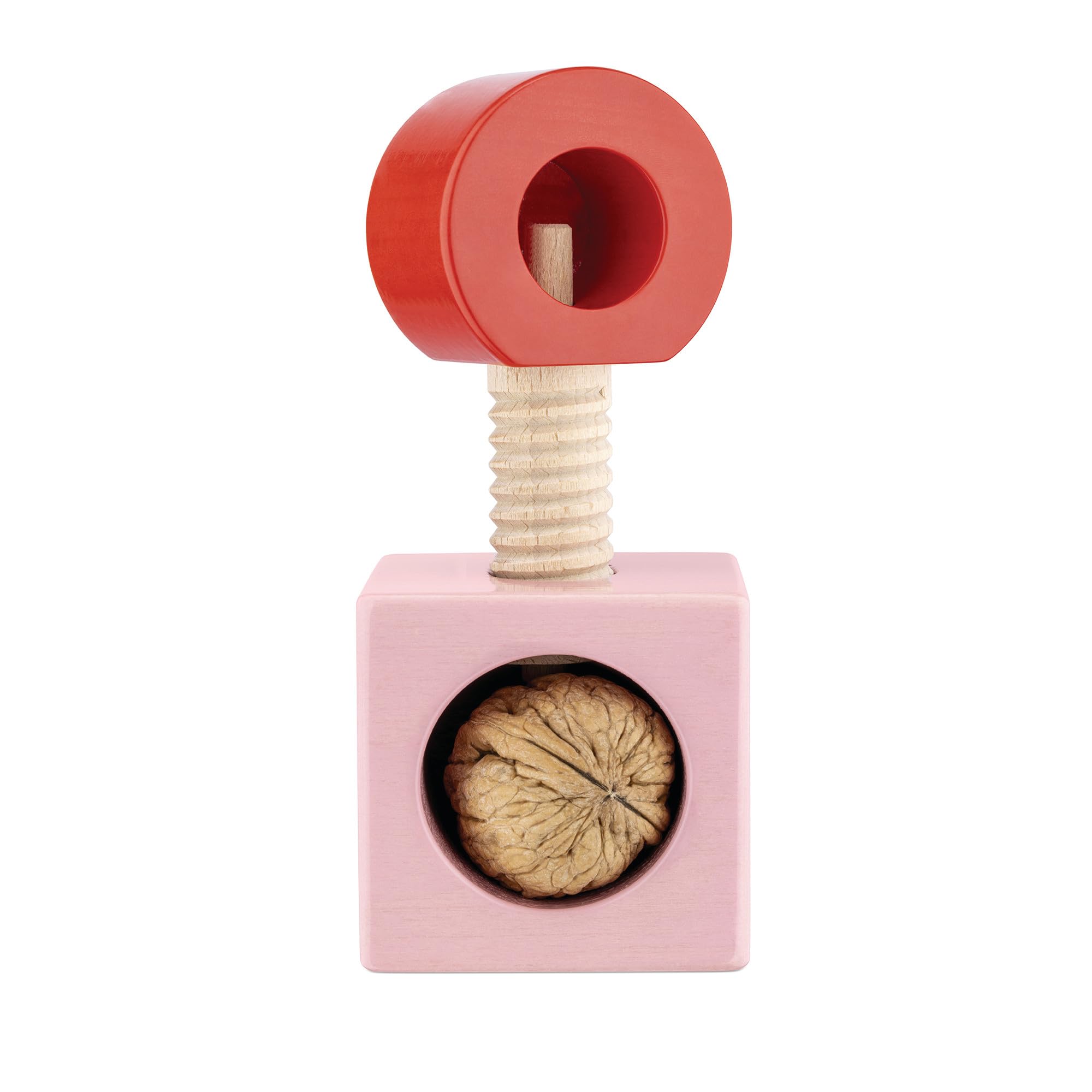 Alessi Twergi ES20 2 schiaccianoci legno rosa rosso