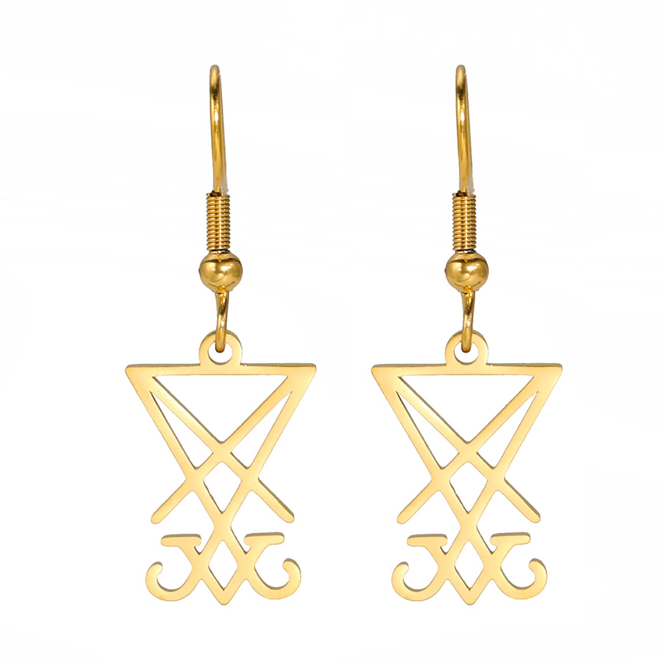 EUEAVAN Earrings Orecchini Lucifero Argento Acciaio