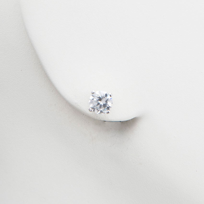 Chic Ad Hoc Orecchini Punto Luce Perno Argento Zircone 7mm