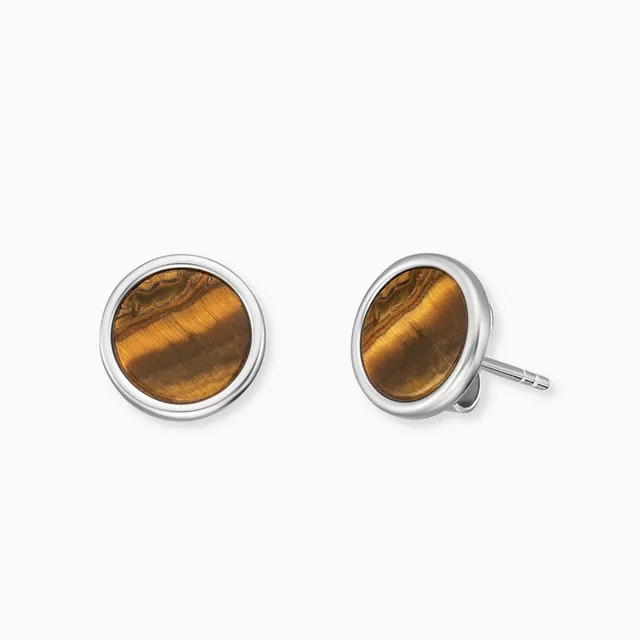 Engelsrufer Powerful Stone orecchini argento occhio tigre