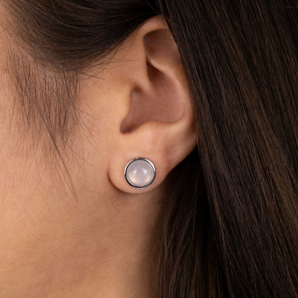 Engelsrufer Ohrstecker Rosenquarz orecchini argento pietra rosa