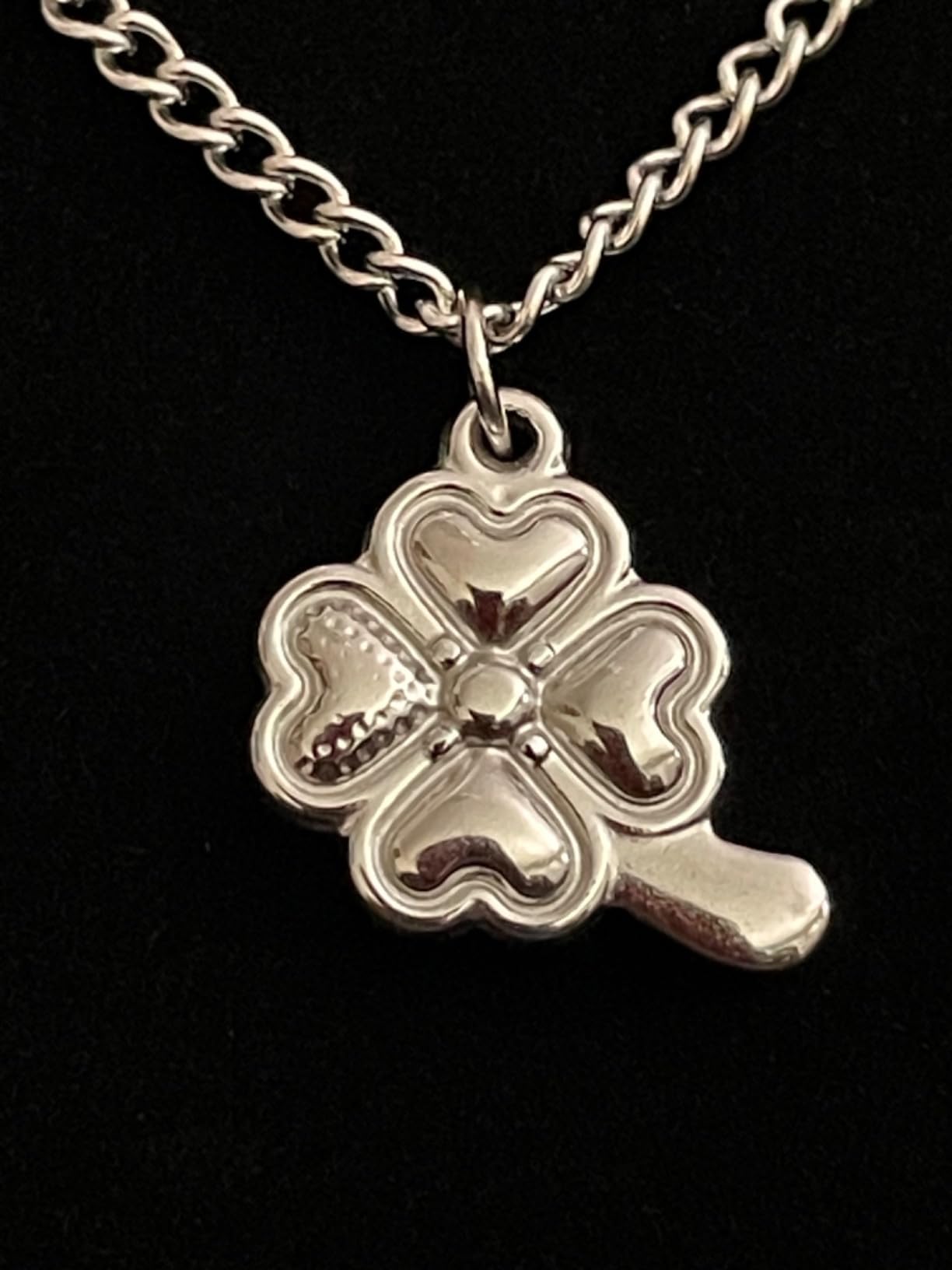 EUEAVAN Necklaces Collana Quadrifoglio Argento Amuleto