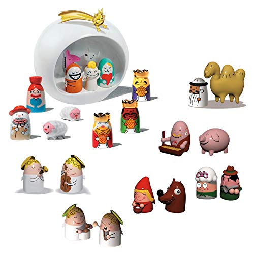 Alessi AMGI10 GD presepe porcellana oro 5 pezzi
